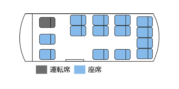 12-seat mini bus seating chart